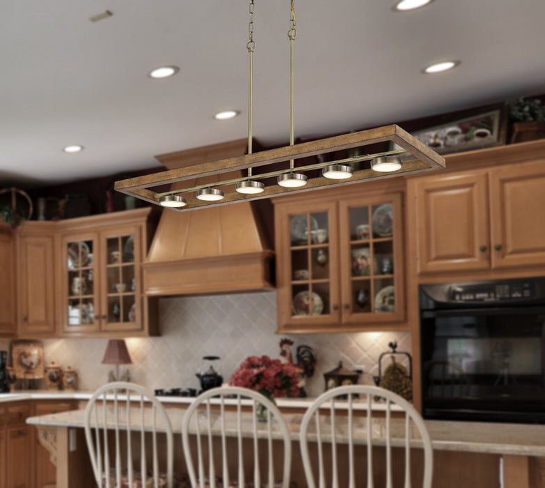 LED Island Pendant from the Kelso collection in Antique Brass finish