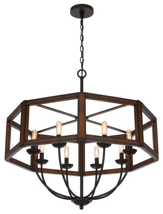 Eight Light Chandelier from the Renton collection in Dark Bronze finish