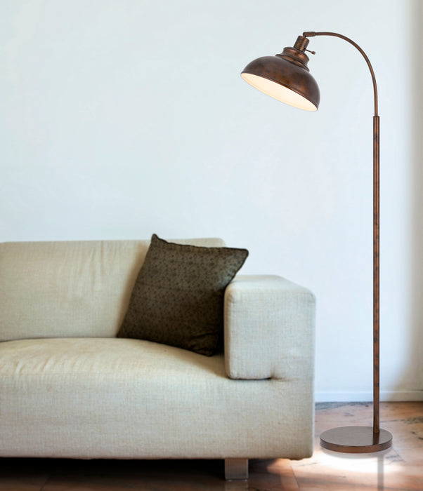 One Light Floor Lamp from the Dijon collection in Rust finish