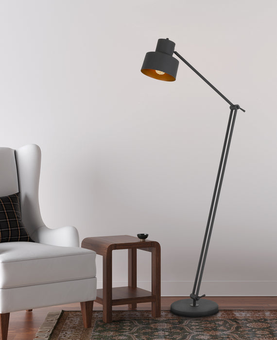 One Light Floor Lamp from the Davidson collection in Matte Black finish
