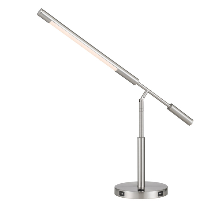 LED Desk Lamp from the Auray collection in Brushed Steel finish