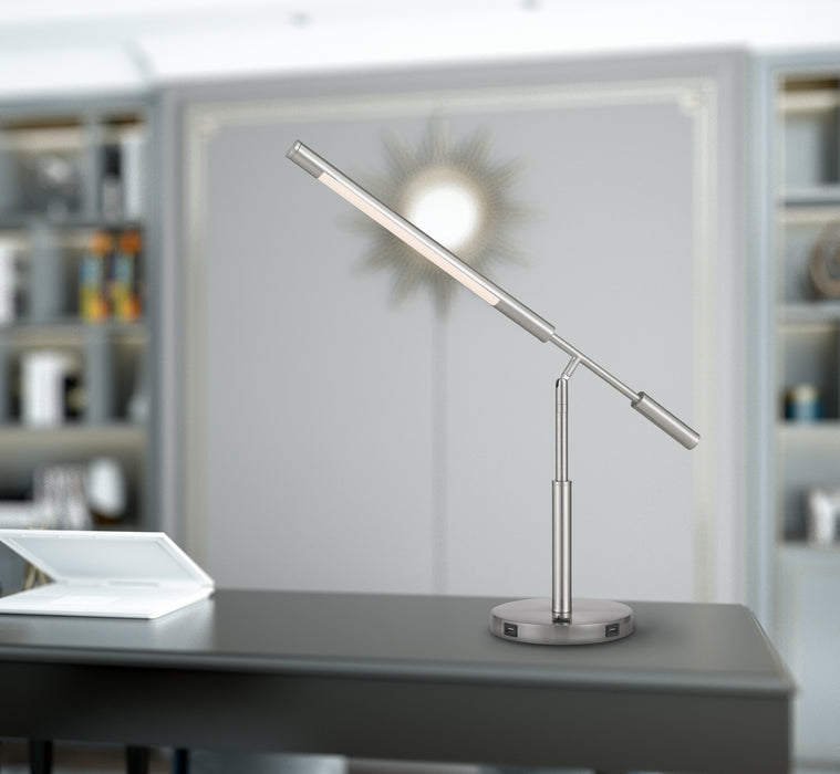 LED Desk Lamp from the Auray collection in Brushed Steel finish