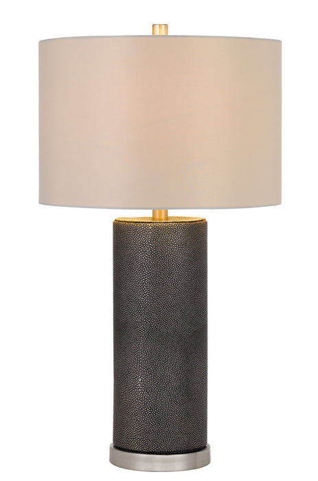 One Light Table Lamp from the Graham collection in Black Leathrette finish