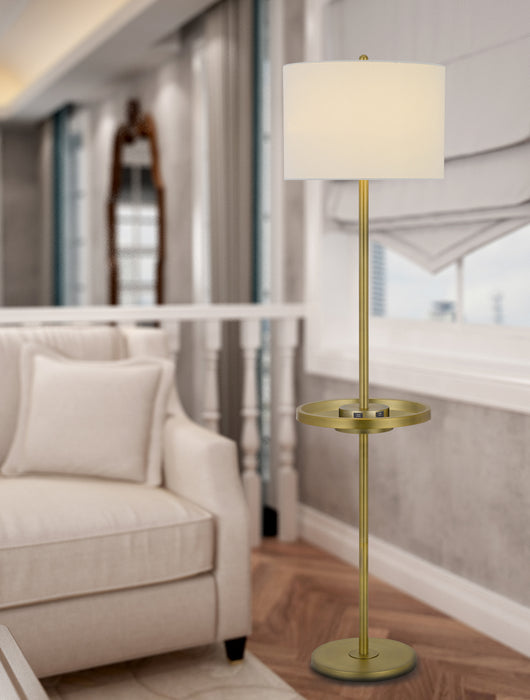 One Light Floor Lamp from the Crofton collection in Antique Brass finish