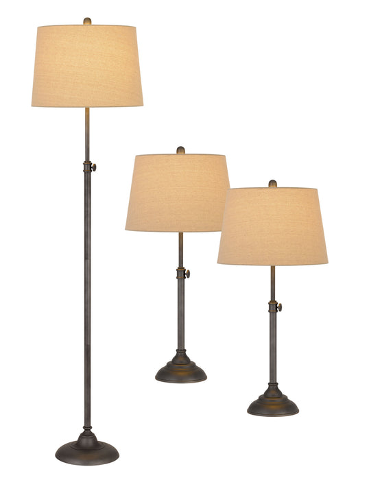 Three Light Table Lamp from the Smart Saving collection in Antique Silver finish