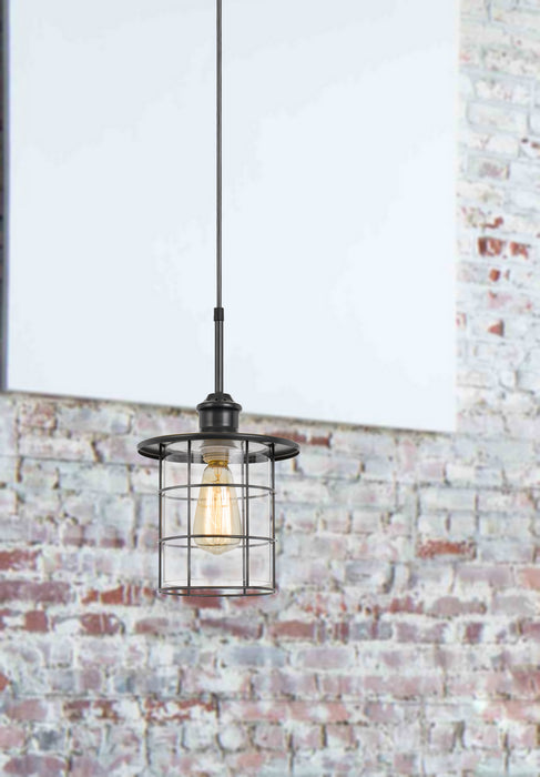 One Light Pendant from the Silverton collection in Dark Bronze finish