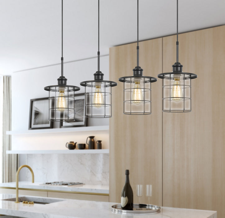 Four Light Pendant from the Silverton collection in Dark Bronze finish