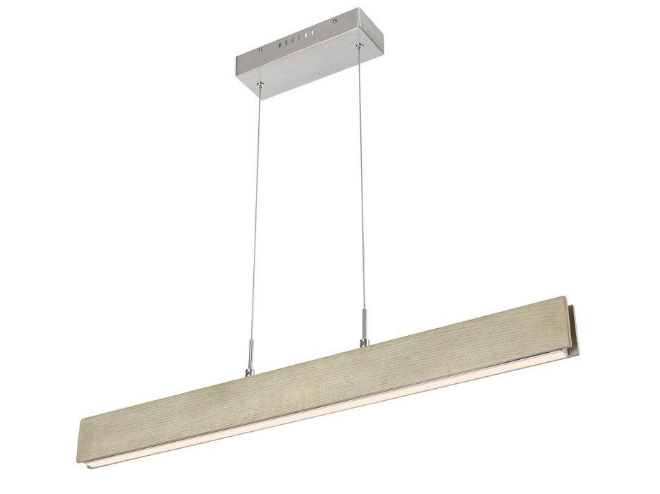 LED Island Pendant from the Colmar collection in Rubber Wood finish