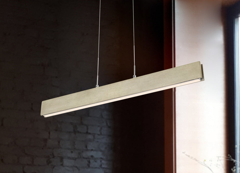 LED Island Pendant from the Colmar collection in Rubber Wood finish