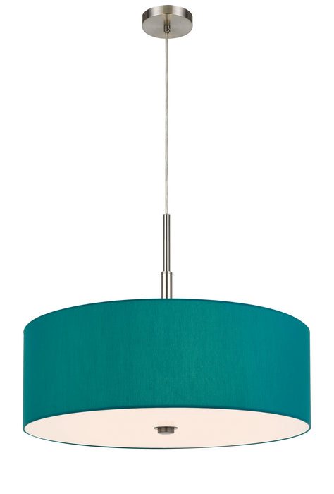 Four Light Pendant from the Lonoke collection in Aqua Blue finish