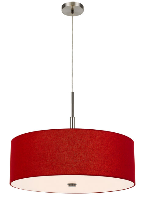 Four Light Pendant from the Lonoke collection in Maroon finish