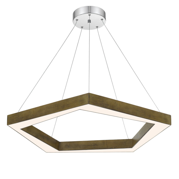 LED Pendant from the Metz collection in Light Oak finish