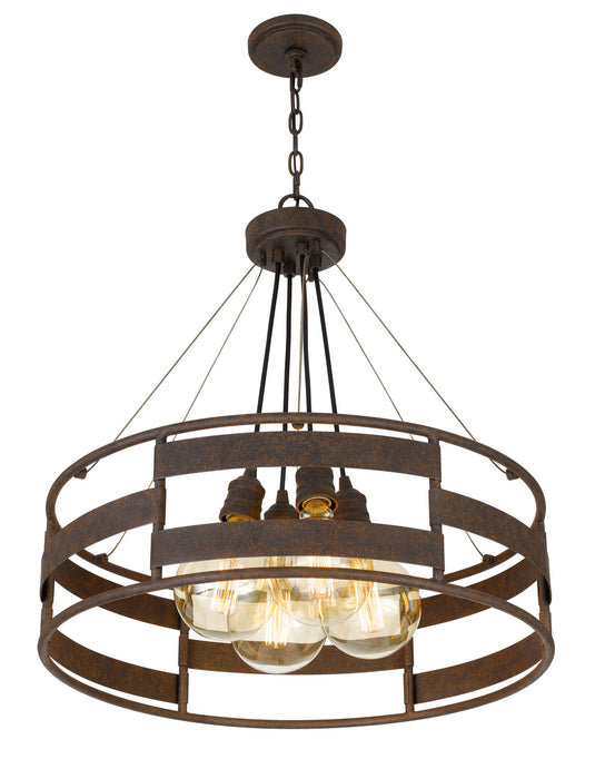 Four Light Chandelier from the Rochefort collection in Rust finish