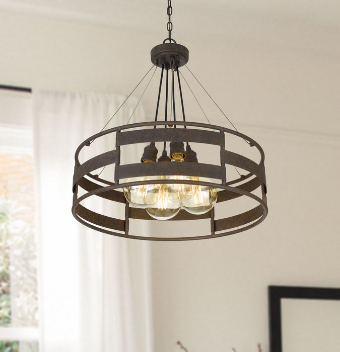 Four Light Chandelier from the Rochefort collection in Rust finish