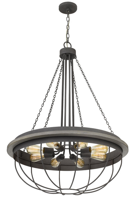 Eight Light Chandelier from the Nixa collection in Dove Grey finish