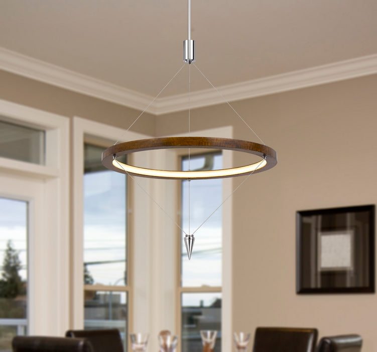 LED Pendant from the Viterbo collection in Pine finish