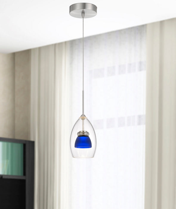 LED Mini Pendant in Frosted Blue finish