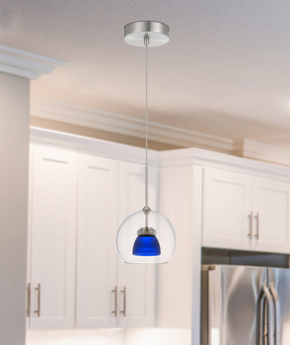 LED Mini Pendant in Frosted Blue finish