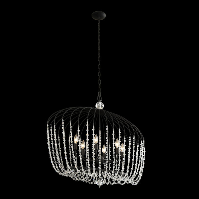 Six Light Pendant from the Voliere collection in Havana Gold finish