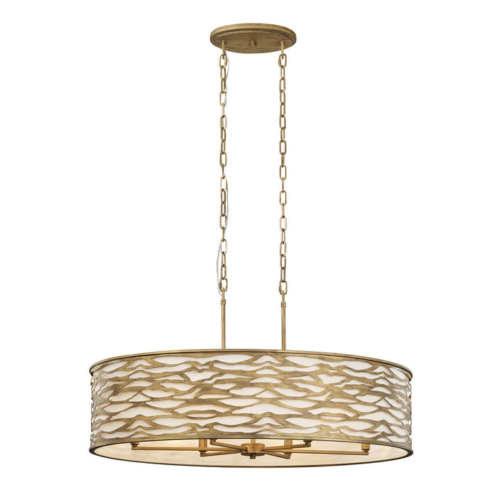 Six Light Pendant from the Kato collection in Havana Gold finish