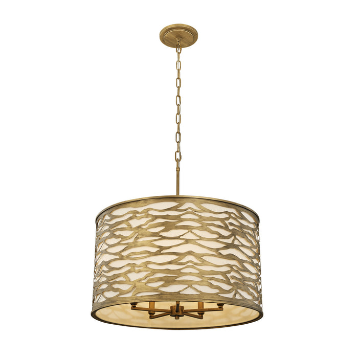 Five Light Pendant from the Kato collection in Havana Gold finish