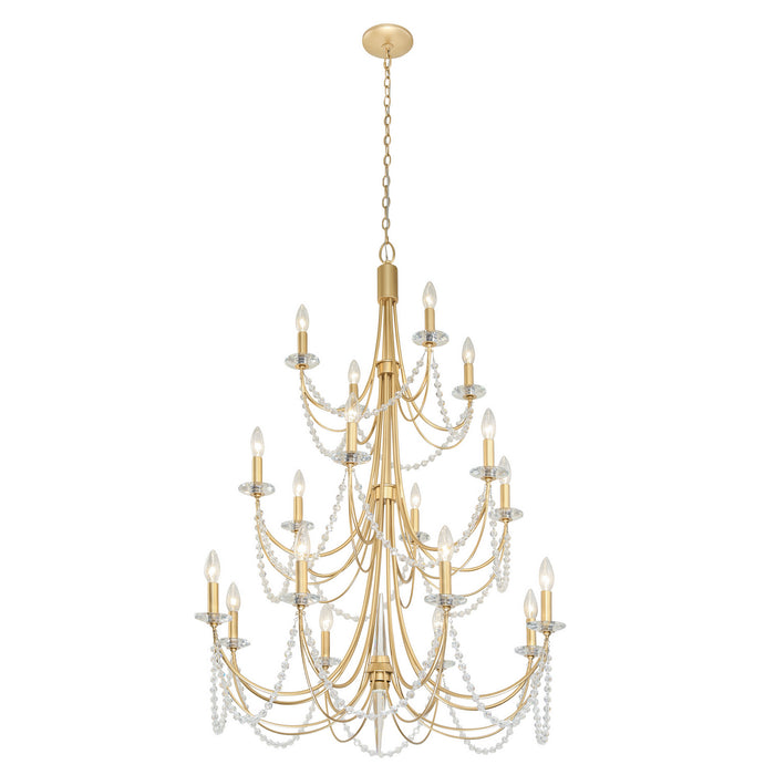 18 Light Chandelier from the Brentwood collection in French Gold finish