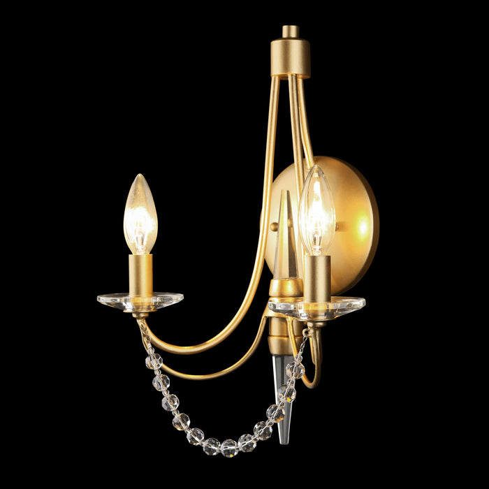 Two Light Wall Sconce from the Brentwood collection in French Gold finish