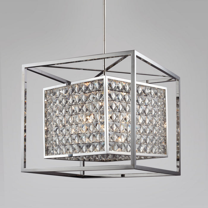 Chandelier from the Struttura collection in Stainless Steel finish