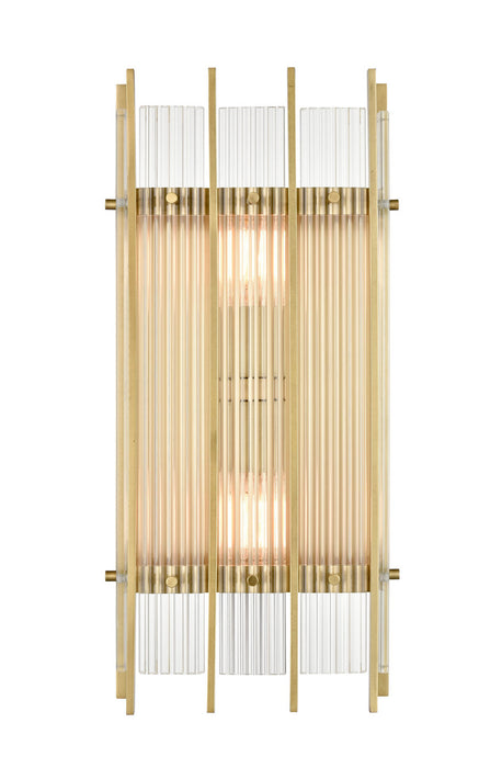 Two Light Wall Sconce from the Allure collection in Aged Brass finish