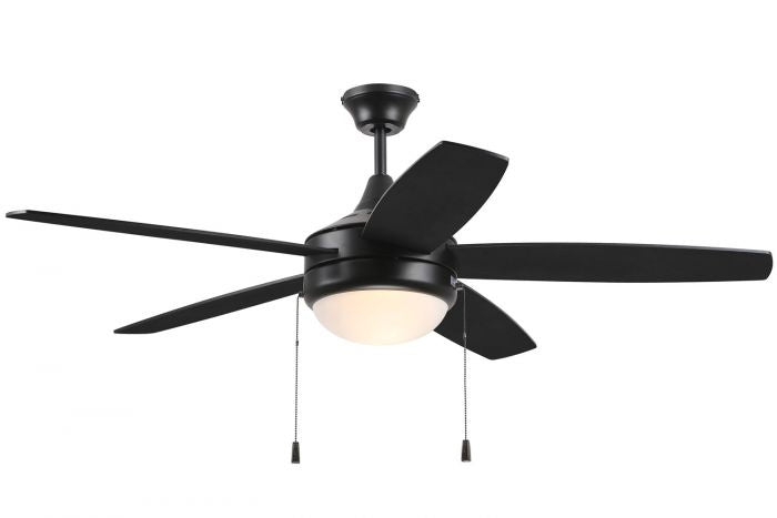 52``Ceiling Fan from the Phaze Energy Star 5 Blade collection in Flat Black finish
