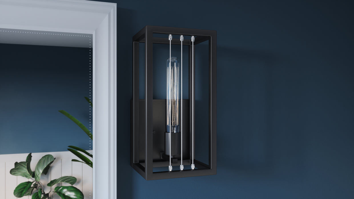 One Light Wall Sconce from the Awendaw collection in Matte Black finish