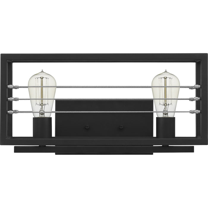 Two Light Bath from the Awendaw collection in Matte Black finish