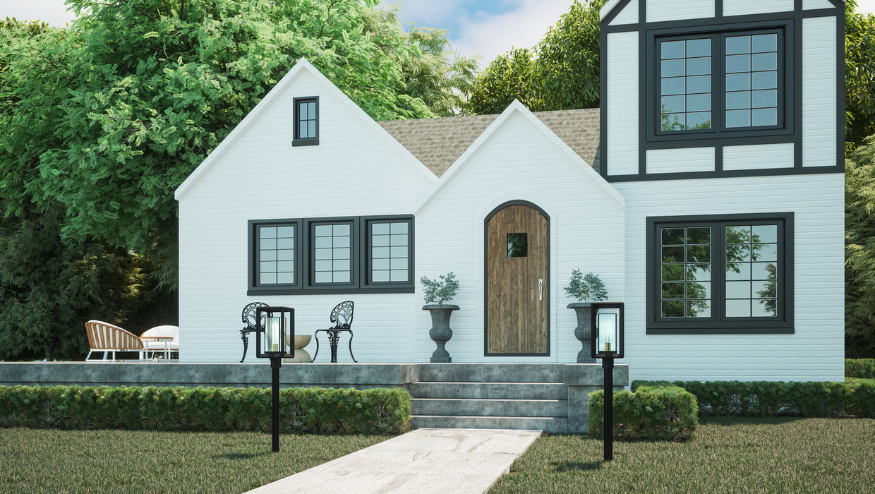 One Light Outdoor Post Mount from the Infinger collection in Earth Black finish