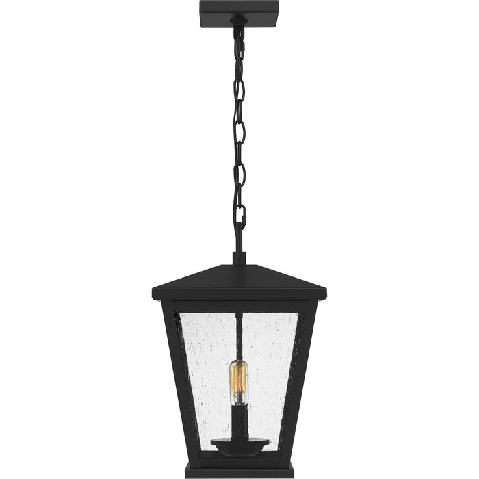 One Light Outdoor Hanging Lantern from the Joffrey collection in Matte Black finish