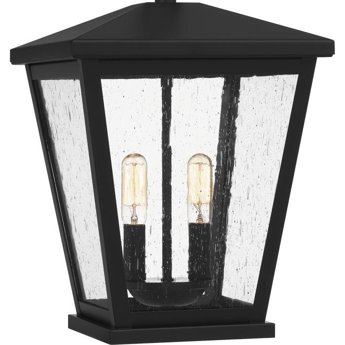 One Light Outdoor Hanging Lantern from the Joffrey collection in Matte Black finish