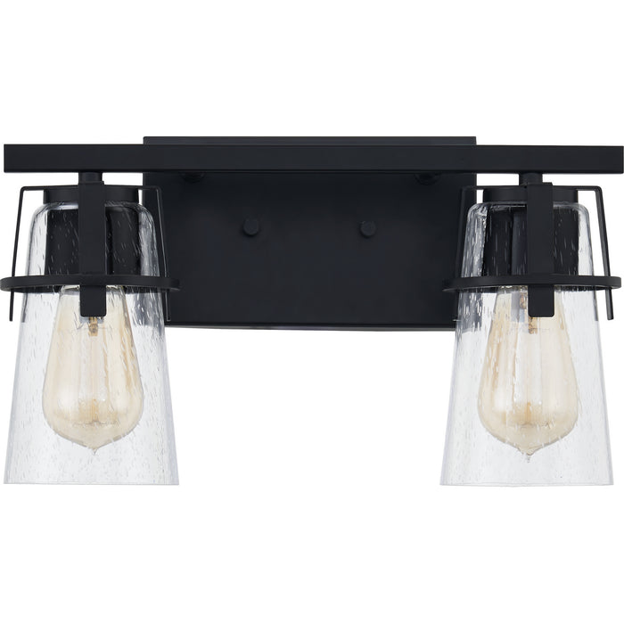 Two Light Bath from the Knox collection in Matte Black finish