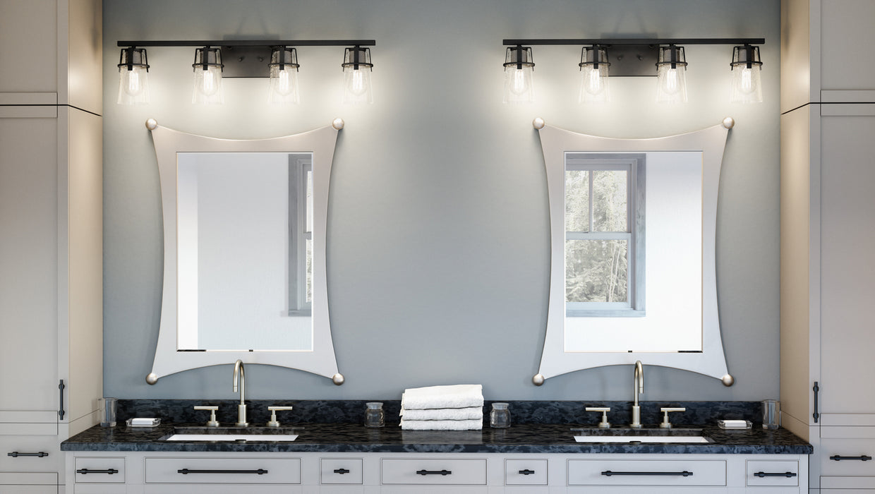 Four Light Bath from the Knox collection in Matte Black finish