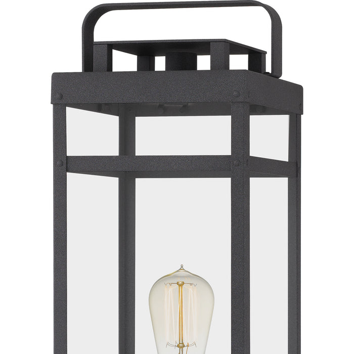 One Light Outdoor Post Mount from the Keaton collection in Mottled Black finish