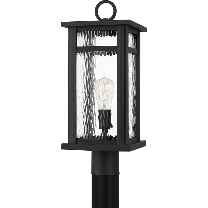 One Light Outdoor Post Mount from the Moira collection in Earth Black finish