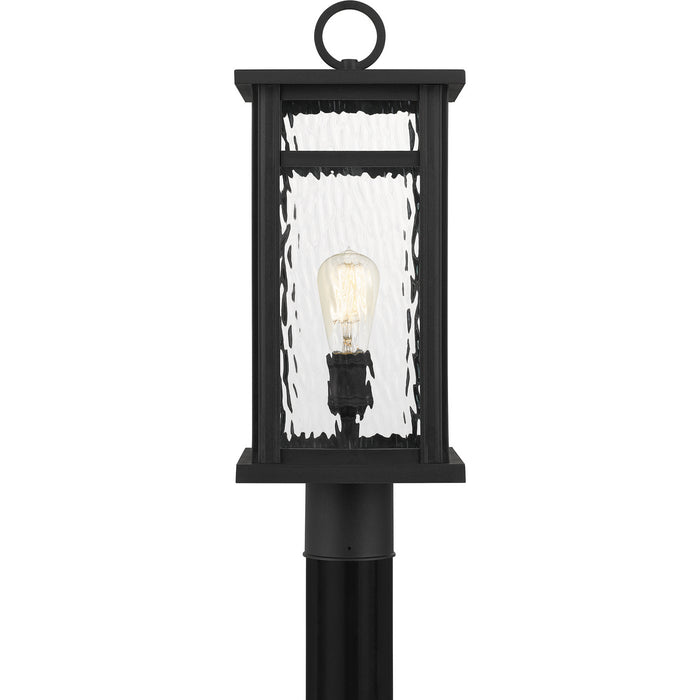 One Light Outdoor Post Mount from the Moira collection in Earth Black finish