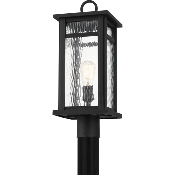 One Light Outdoor Post Mount from the Moira collection in Earth Black finish