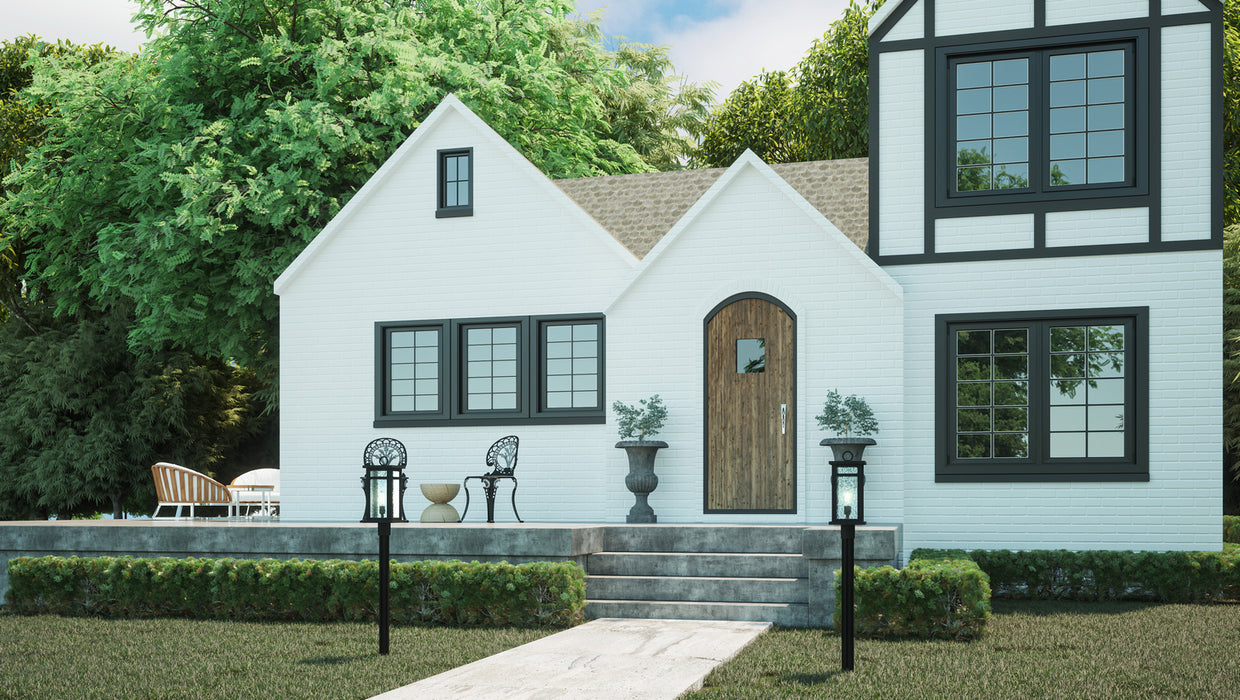 One Light Outdoor Post Mount from the Moira collection in Earth Black finish