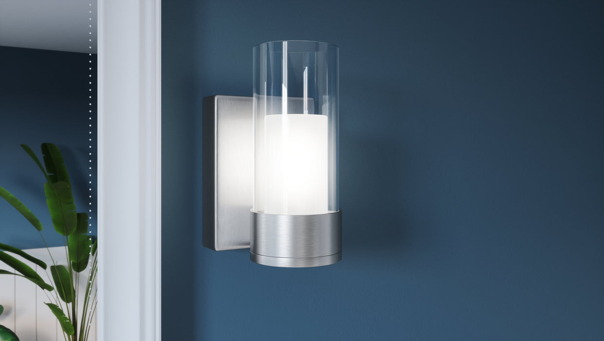 LED Wall Sconce from the Logan collection in Brushed Nickel finish