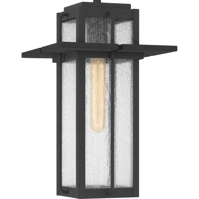 One Light Outdoor Hanging Lantern from the Randall collection in Mottled Black finish