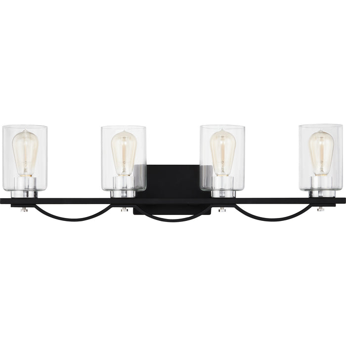Four Light Bath from the Salem collection in Matte Black finish