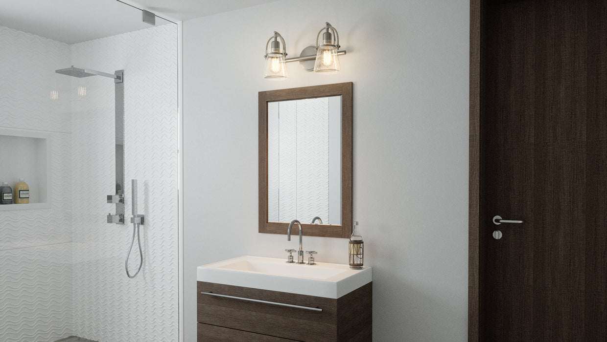 Two Light Bath from the Stafford collection in Brushed Nickel finish