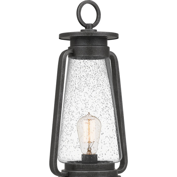 One Light Outdoor Post Mount from the Sutton collection in Speckled Black finish