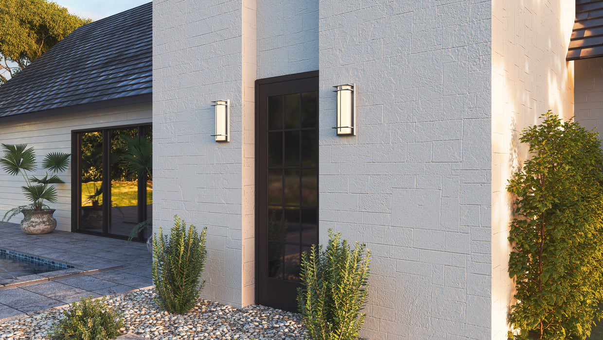 LED Outdoor Wall Mount from the Syndall collection in Titanium finish