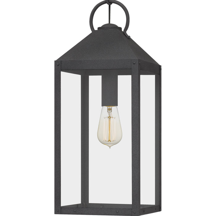 One Light Outdoor Hanging Lantern from the Thorpe collection in Mottled Black finish