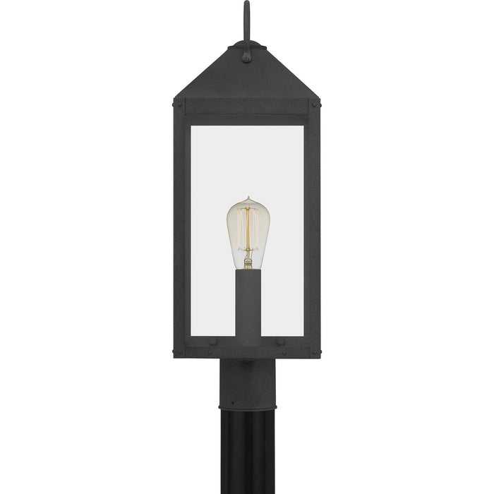 One Light Outdoor Post Mount from the Thorpe collection in Mottled Black finish